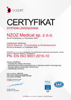Certyfikat Systemu Zarządzania Jakością